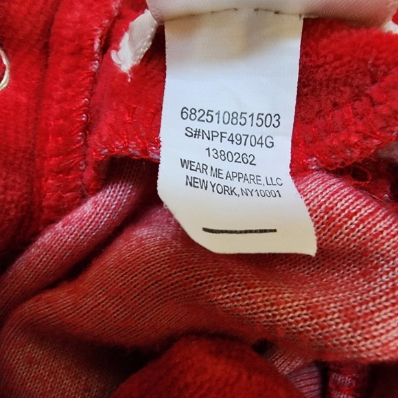 First Moments Layette 6-9 Mo Sleeper Red Velvet - Picture 7 of 8